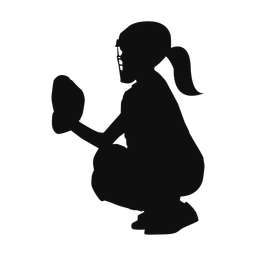 Softball Catcher - Female | Classic | Silhouette | v2