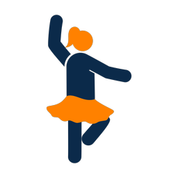 Ballet Dancing - Female | Round | 2 Colored | v5