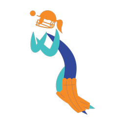 Cricket Wicket Keeper - Female | Motion | 3 Colored | v1