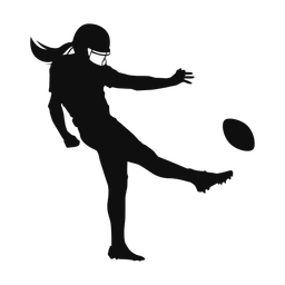 American Football Punter - Female | Classic | Silhouette | v1