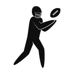 American Football Receiver - Male | Strike | Silhouette | v1