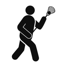 Lacrosse Player - Male | Round | Silhouette | v3
