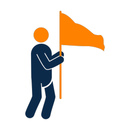 Marching Band Flag Performer - Male | Round | 2 Colored | v1