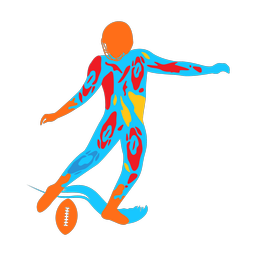 American Football Kicker - Male | Splash | Colorful | v2
