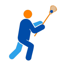 Lacrosse Player - Male | Round | 3 Colored | v2