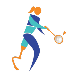 Para Badminton - Female | Motion | 3 Colored | v1