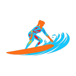 Surfing - Female | Splash | Colorful | v3