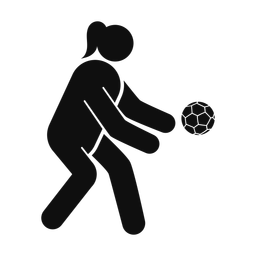 Soccer Goalie - Female | Round | Silhouette | v3