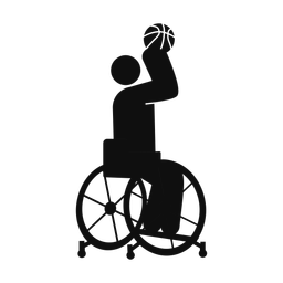 Wheelchair Basketball - Male | Round | Silhouette | v1