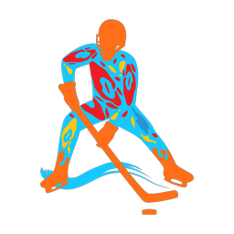 Ice Hockey Player - Male | Splash | Colorful | v4