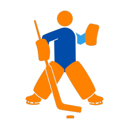 Ice Hockey Goalie - Male | Round | 3 Colored | v1