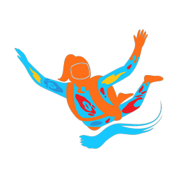 Skydiving - Female | Splash | Colorful | v1