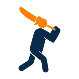 Cricket Batter - Female | Round | 2 Colored | v1