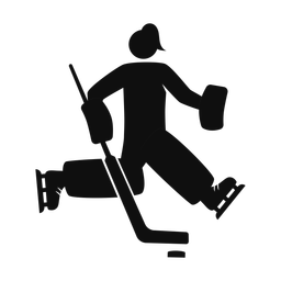 Ice Hockey Goalie - Female | Strike | Silhouette | v3