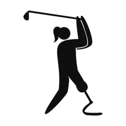 Disability Golf - Female | Strike | Silhouette | v1