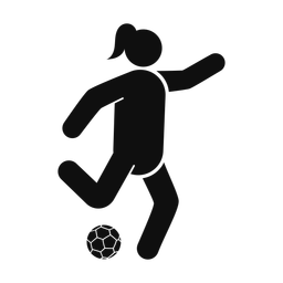Soccer Player - Female | Round | Silhouette | v3