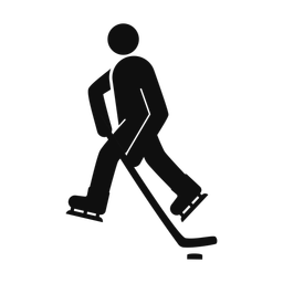 Ice Hockey Player - Male | Round | Silhouette | v1