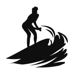 Surfing - Female | Classic | Silhouette | v2