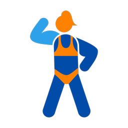 Body Building - Female | Round | 3 Colored | v2