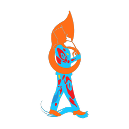 Marching French Horn Player - Male | Splash | Colorful | v1