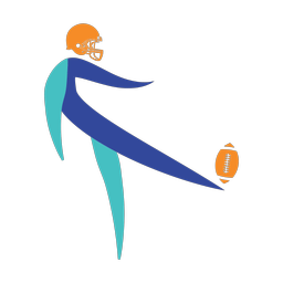 American Football Punter - Male | Motion | 3 Colored | v2