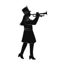 Marching Trumpet Player - Female | Promax | Silhouette | v1