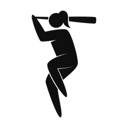 Softball Batter - Female | Strike | Silhouette | v2