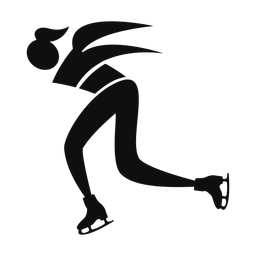 Speed Skating - Female | Motion | Silhouette | v3