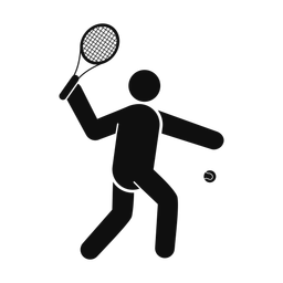 Tennis - Male | Round | Silhouette | v4