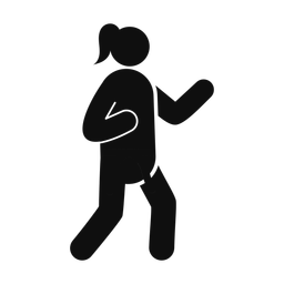 Karate - Female | Round | Silhouette | v3