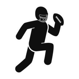 American Football Quarterback - Male | Round | Silhouette | v2