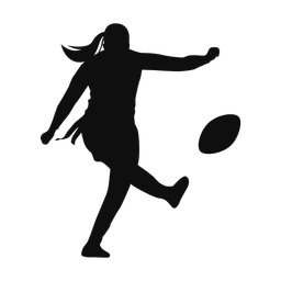 Flag Football Punter - Female | Classic | Silhouette | v1