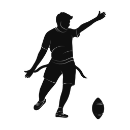 Flag Football Kicker - Male | Promax | Silhouette | v1