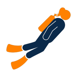 Scuba Diving - Female | Round | 2 Colored | v1