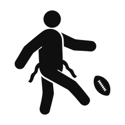 Flag Football Punter - Male | Round | Silhouette | v1