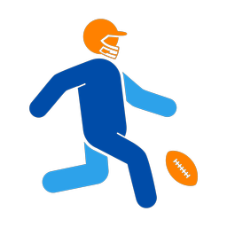 American Football Punter - Male | Round | 3 Colored | v1