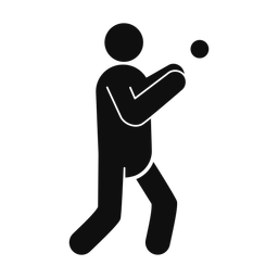 Cricket Fielder - Male | Round | Silhouette | v1