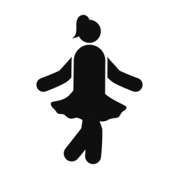 Ballet Dancing - Female | Round | Silhouette | v1