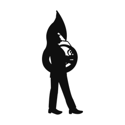 Marching French Horn Player - Male | Classic | Silhouette | v1