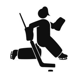 Ice Hockey Goalie - Female | Round | Silhouette | v3