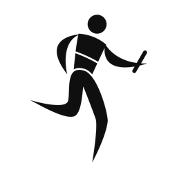 Relay Racing - Male | Motion | Silhouette | v1