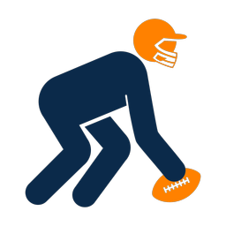 American Football Lineman - Male | Round | 2 Colored | v2