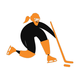 Ice Hockey Goalie - Female | Motion | 2 Colored | v2