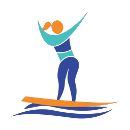Surfing - Female | Motion | 3 Colored | v3