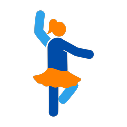 Ballet Dancing - Female | Round | 3 Colored | v5