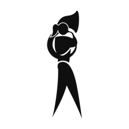 Marching French Horn Player - Female | Motion | Silhouette | v1