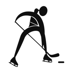 Ice Hockey Player - Female | Motion | Silhouette | v4