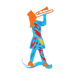 Marching Cornet Player - Female | Splash | Colorful | v1