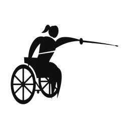 Wheelchair Fencing - Female | Motion | Silhouette | v1