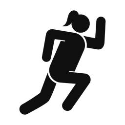 Running - Female | Round | Silhouette | v4